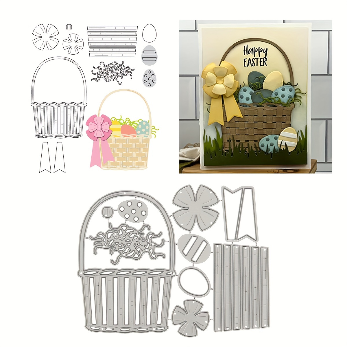 

1pc Easter Themed Metal Cutting Die Set, Diy Scrapbooking Mold For Card Making, Crafting Tool For Album Decor, Paper Card & Photo , Suitable For All Recipients