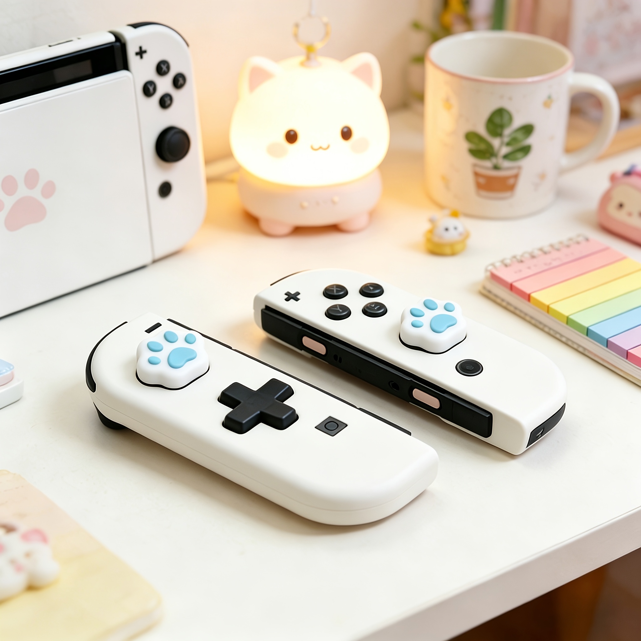 2pcs Cat Paw Joystick Covers for Switch Controllers