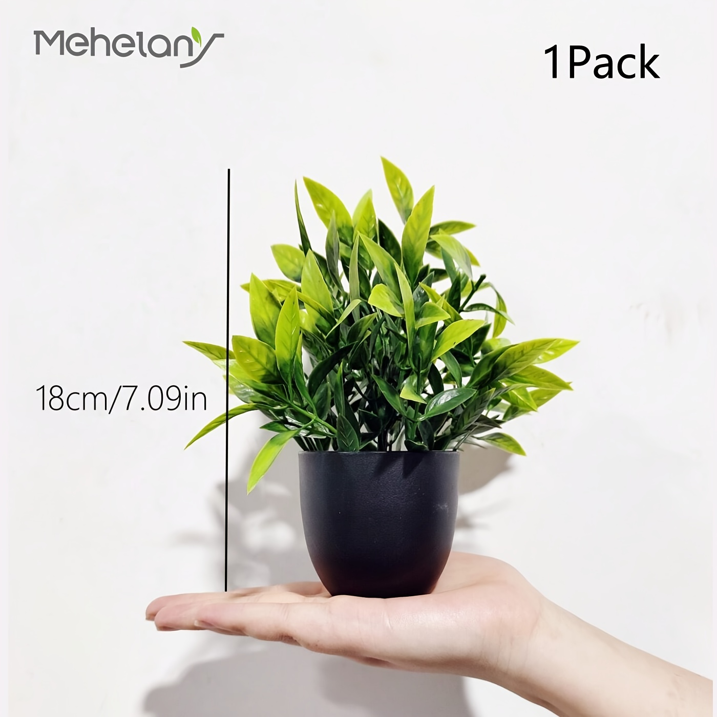 Mini Artificial Eucalyptus Plant in Sleek Black Pot - Lifelike Greenery for Home & Office Decor, Ideal for Desk, Tabletop Display, Versatile Indoor Decoration, Desk Greenery|Sleek Design|Realistic Texture, Artificial Plants for Home Decor