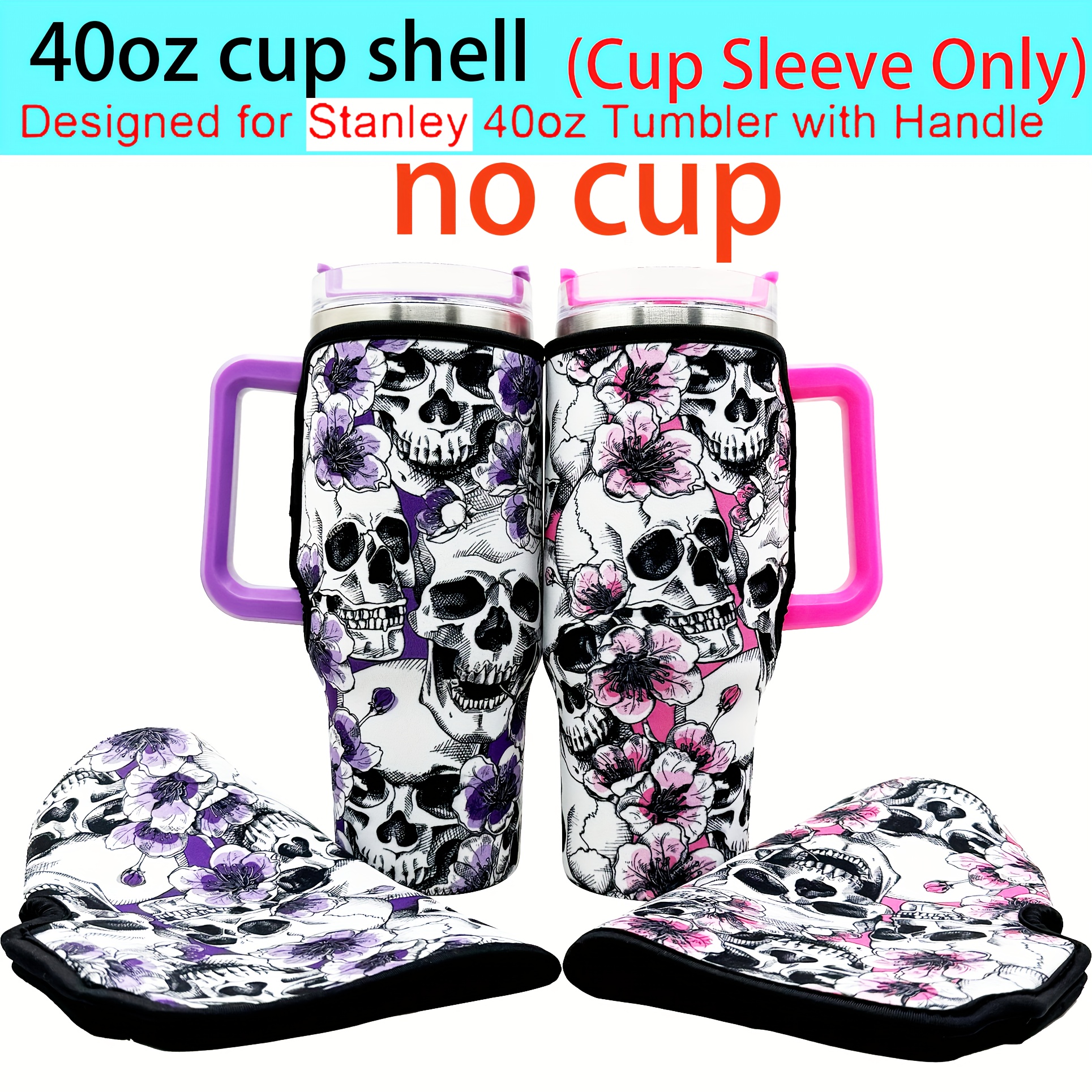 

1pc Print Insulated Cup Sleeve, For 1200ml/40oz Cup, Neoprene Material, Anti-scratch Water Bottle Sleeve (cup Not Included)