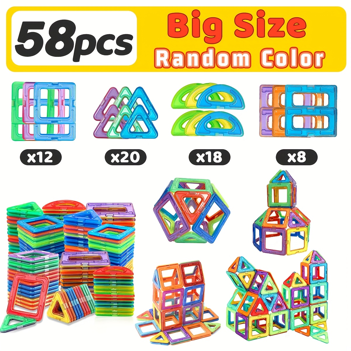 LZDMY Bloques Magnéticos De 35 Piezas Para Niños De 3 A 7 Años – Juguete De Construcción STEM Con Caja De Hierro Portátil, Ideal Para Viajes Y Regalos