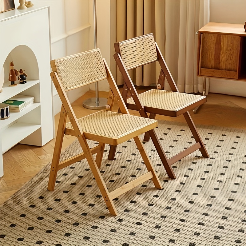 1pc Heavy-Duty Bamboo Folding Chair Foldable, Portable Sturdy Wood  Chair with 330 lbs Weight Capacity (s/), No Lightweight for