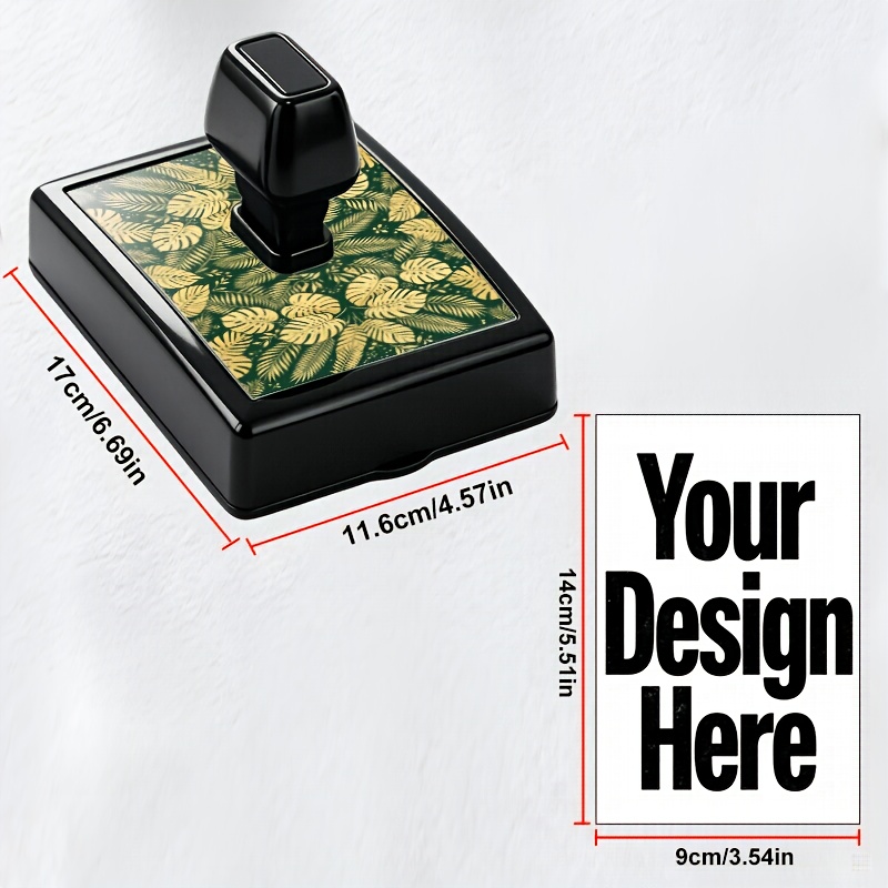TEMU Large-size Custom Self-inking Spring Logo Rubber Stamp, Personalized Logo Pattern And Emblem Stamps, Available, For Supplies, Wedding