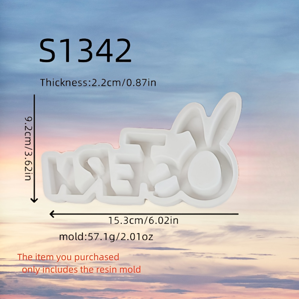 Image of Resin Casting Molds Hollow Rabbit Easter 3d Decoration Silicone Mold Diy Candle Silicone Mold Gypsum Decoration Silicone Mold Silicone Mold Home Decoration Epoxy Resin Mold 57.1 S1342