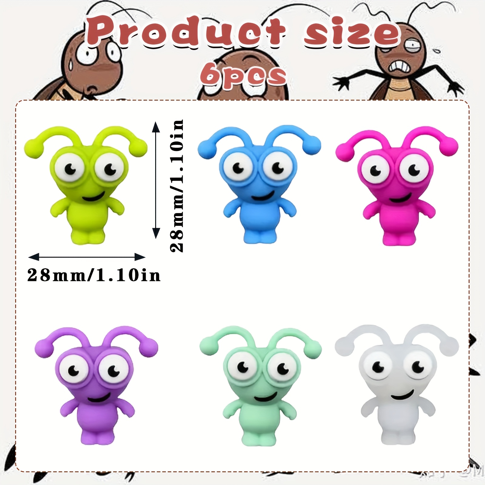Image of [beads & Bead Assortments] 6pcs 3d Little Ant For Man Silicone Beads For Pens, Silicone Beads Rubber Beads For Diy Lanyard Making Accessories