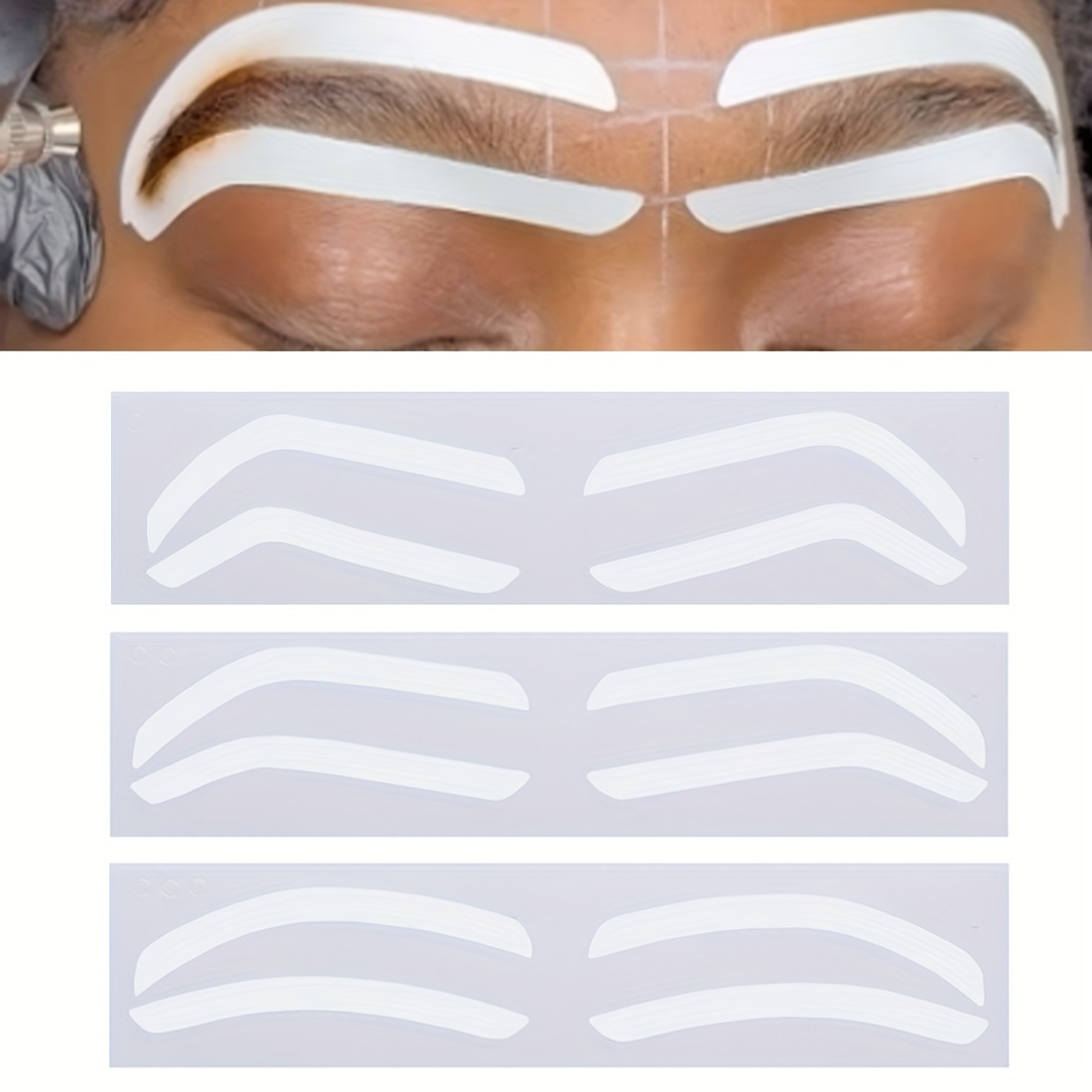 

Disposable Eyebrow Stencil Stickers - 24 Pairs Non-toxic Eyebrow Shaping And Mapping Guide Tape For Airbrush Shading And Makeup Application, 3 Shapes Variety Pack For Perfect Brow Lines, Alcohol Free