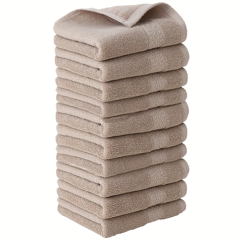 10-pack Luxury Towels - 30x30cm Large Bath & Body Towels, Navy, Brown, Grayish, Grayish-brown, Hand Towel Face Towels