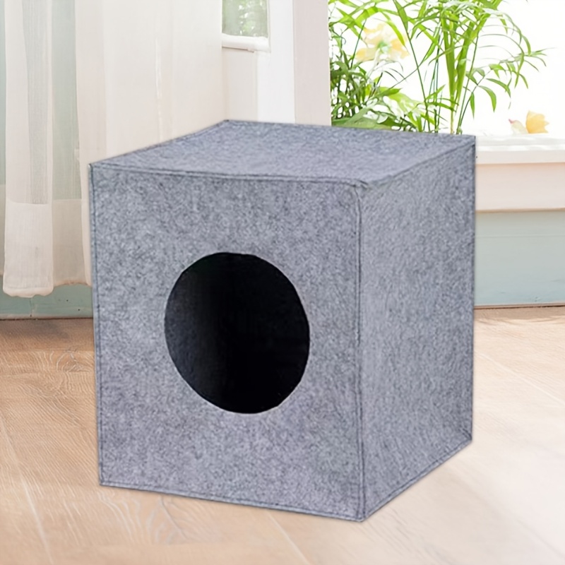 E-shop Appker Quadratisches Filz Katzenbett, 3 mm Dicke, Zusammenbricht Nicht, zum Schlafen und Spielen, Faltbar und Waschmaschinenfest,