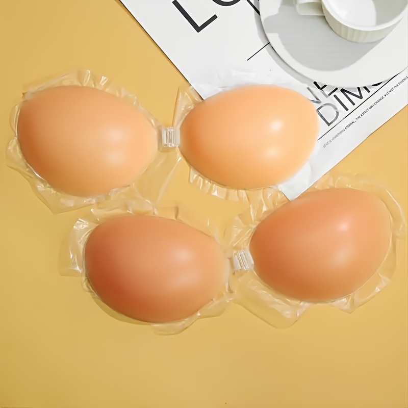 Silicone Front Clasp Strapless Push-Up Bra for Women - Seamless Adhesive Lift with Semi-Transparent Design, 100% Silicone Comfort & Hand Wash Care, Wedding Lingerie & Everyday Underwear Accessories