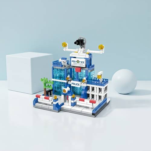 2026 city building blocks compatible with educational construction toys pretend play scene model for boys parent child interactive building set desktop desk creative decorative ornament