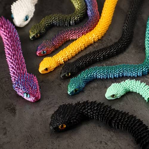 3d printed snake statue eyes color random home decoration car decoration crafts unique gifts for games halloween christmas easter day thanksgiving st patricks day plastic materials