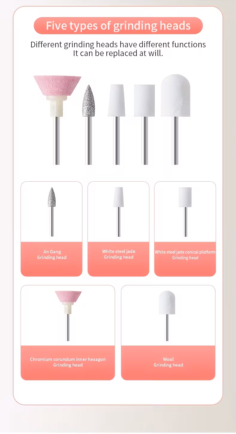 new lcd display electric nail drill and nail lamp 2 in 1 grinding polishing curing tool portable electric nail file and nail care tool set perfect gift for christmas new years and valentines day Product details 10