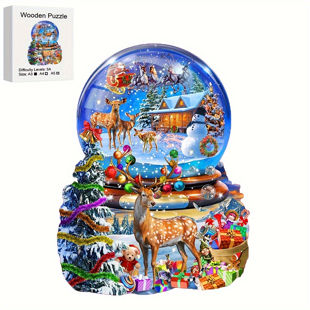 

Christmas Deer Wooden , Unique Shaped Pieces, Perfect Birthday Holiday Gift For Lover , Party Games, Decorative Painting, Entertainment Toy