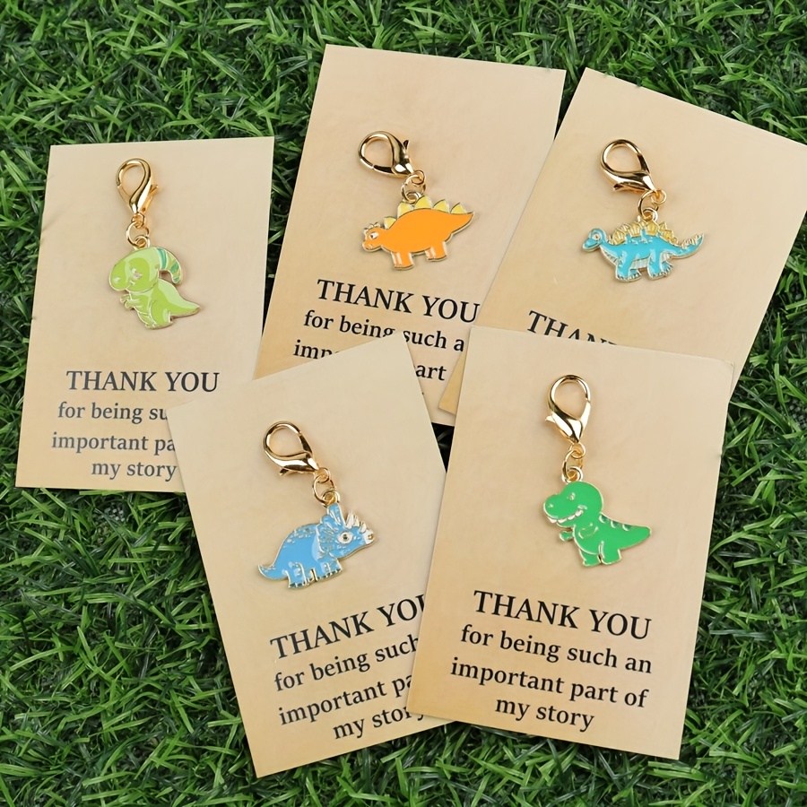 5pcs Cute Animal Dinosaur Keychain Set - Perfect For , Ideal For Teacher's Day Gifts, Back-to-school Gifts, Thanksgiving Good Luck Charms, Thank You For Being An Important