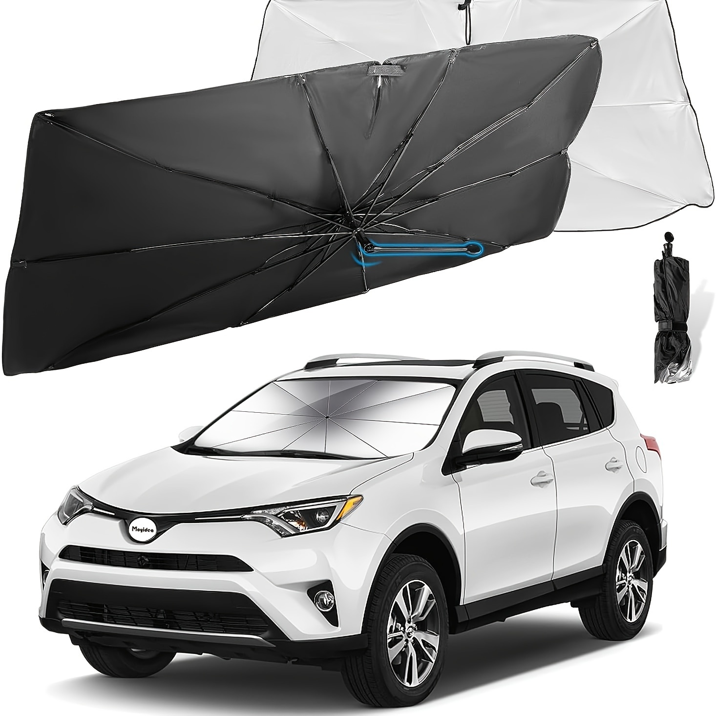 

Car Windshield Sun Shade Umbrella, Foldable Car Umbrella Sunshade Cover Protect Vehicle From Uv Sun, Easy To Store And Use, Keeps Vehicle Cool, Fit Most Vehicle