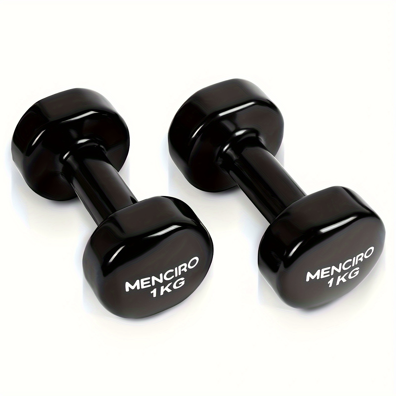 1kg Iron Dumbbell Set Fixed Style, Rubber Coated, High-Density Low-*  for Home Gym Muscle Strength Training, Whole Body