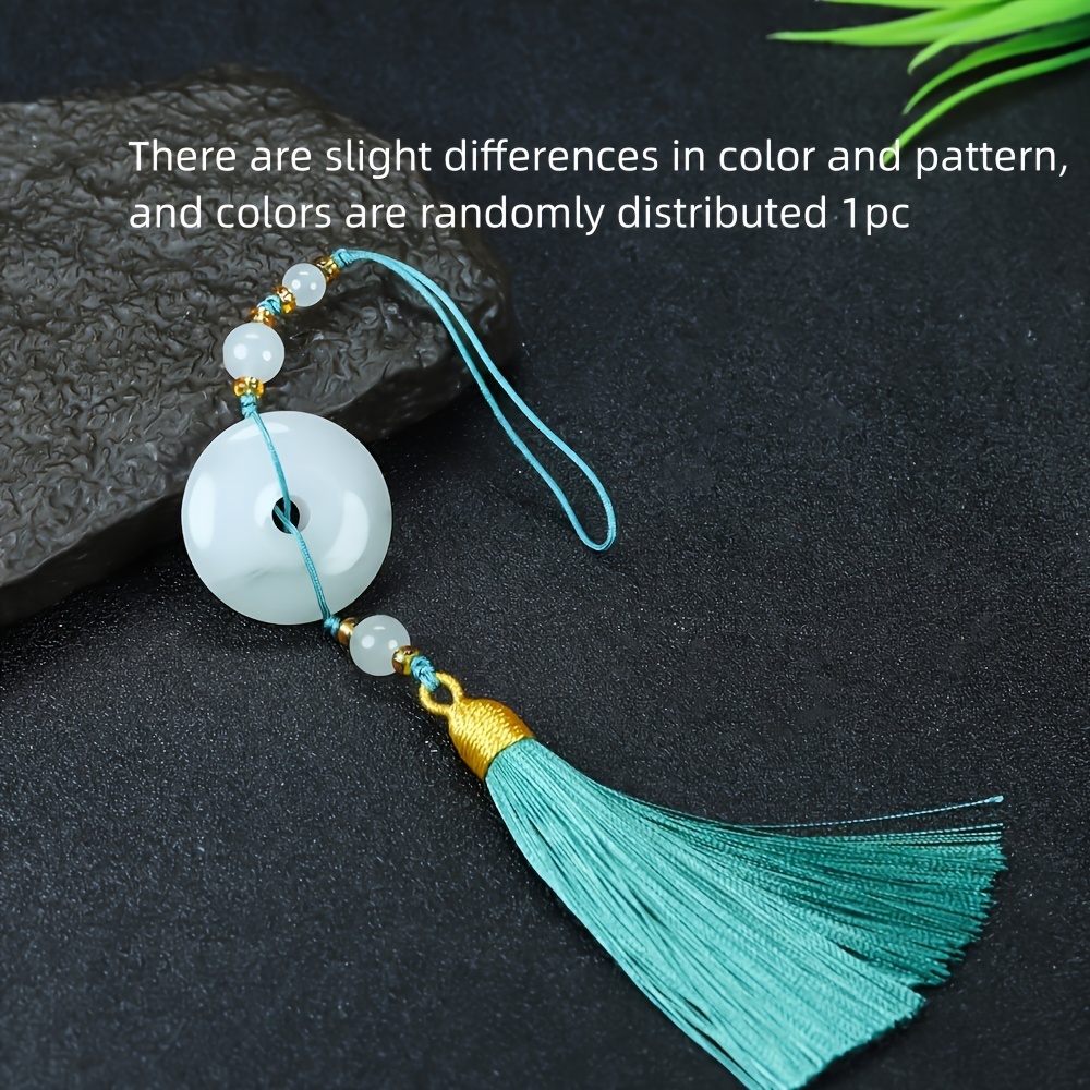 TEMU Pendentif de voiture boucle de paix en naturelle, décoration intérieure pour hommes et femmes, accessoire de rétroviseur haut de gamme