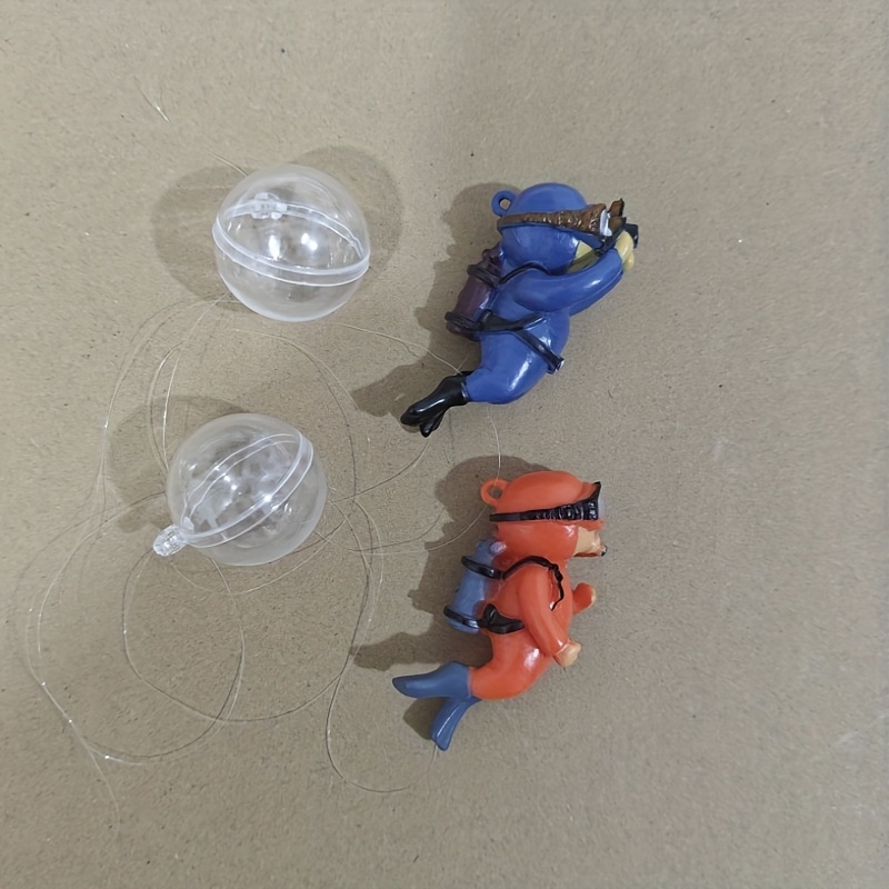 TEMU 2pièces Vibrant Diver Aquarium Decorations - Accessoires flottants en PVC , parfait pour les scènes de aquarium avec un environnement sous-marin