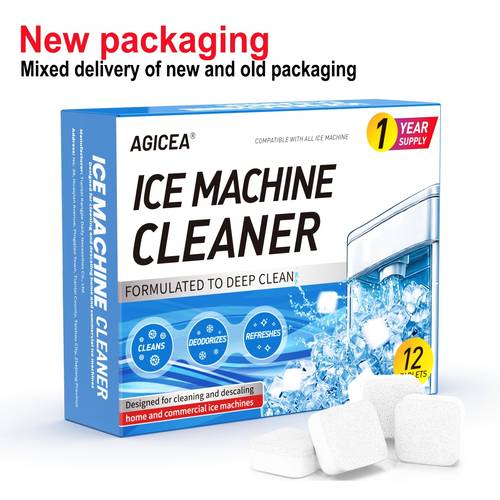 12pcs 15g each of ice machine cleaning tablets suitable for daily maintenance of ice machines in homes restaurants bars coffee shops milk tea shops etc