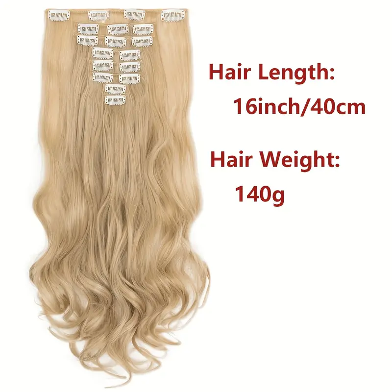 17 inches 8pcs 18 clips hair extensions clip ins curly synthetic clip in hair extensions details 3