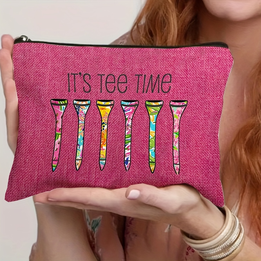 Image of Cosmetic Travel Bag, Zippered Makeup Pouch, Toiletry Bag, Pencil Case, Organizer Bag, Women's Clutch Storage Pouch, Gift For , Teacher', Exquisite Gift