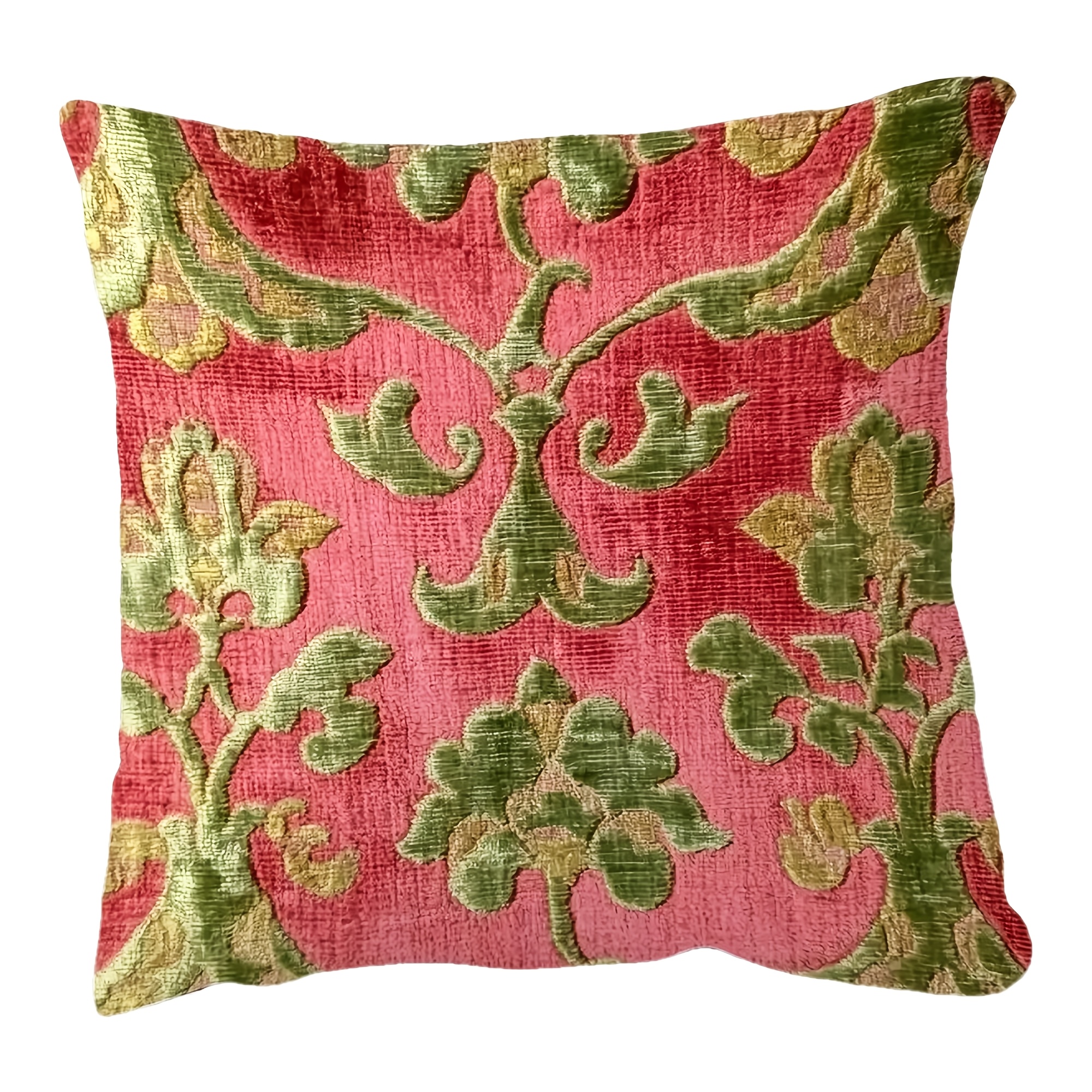 1 Double-sided Medieval Floral Throw Pillowcase, Machine Washable, Suitable For Living Rooms, Sofas, And Bedrooms (insert Insert Not Included). Decor And Holiday Gift, Housewarming Gift.
