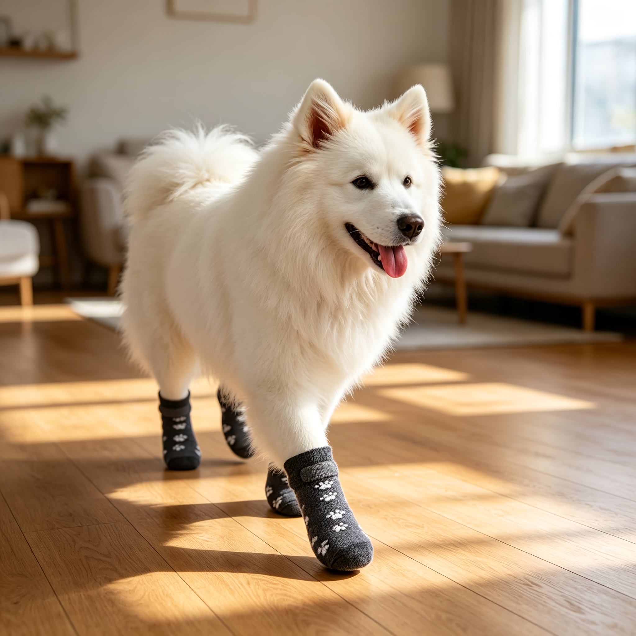 8pcs Non-Slip Dog Socks for Paw Protection