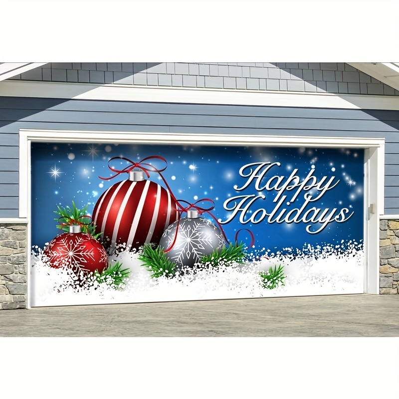 

1pc, Garage Door Decorations, Chrismas Holiday Garage Door Banner Décor Sign, Door Decoration Garage Door