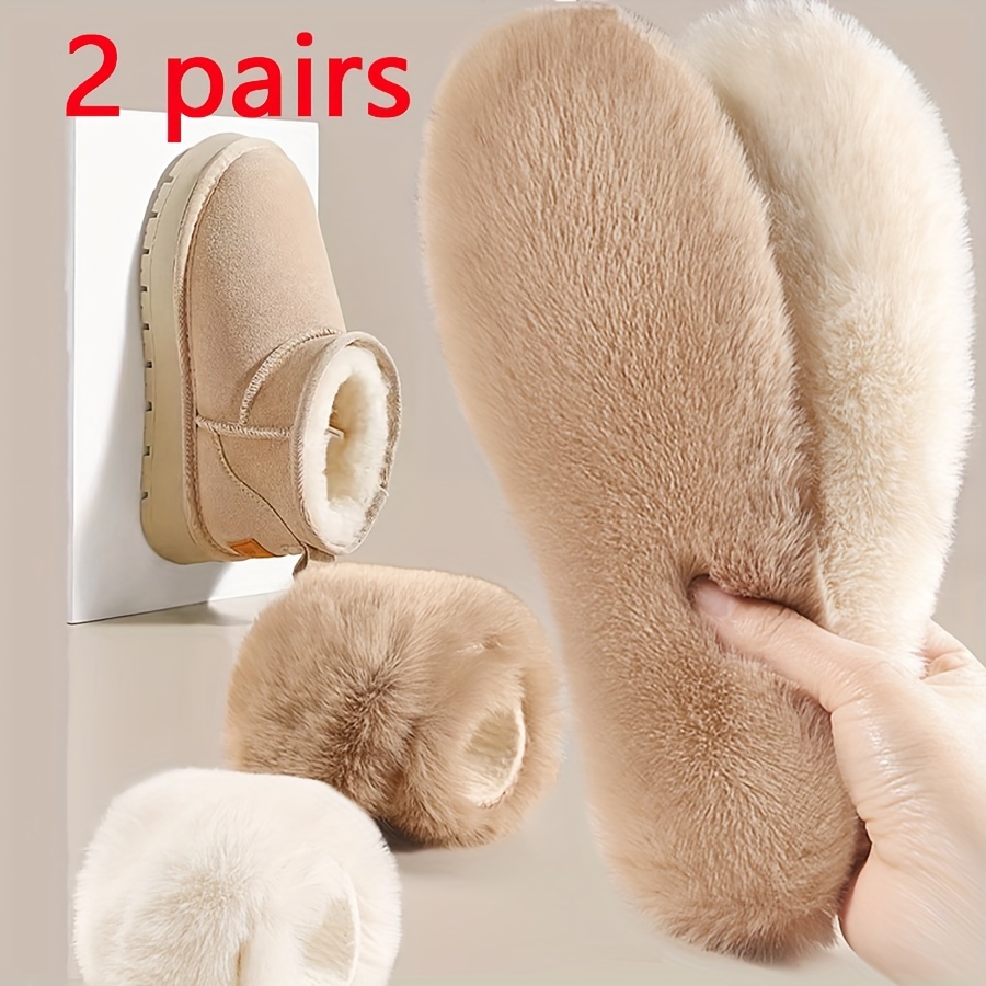 

Of Men's And Women's Warm Velvet Shoe Insoles, Soft Bottom, Comfortable, Sweat Absorbent, Anti-odor, Long Plush, Cold Protection Shoe Insoles