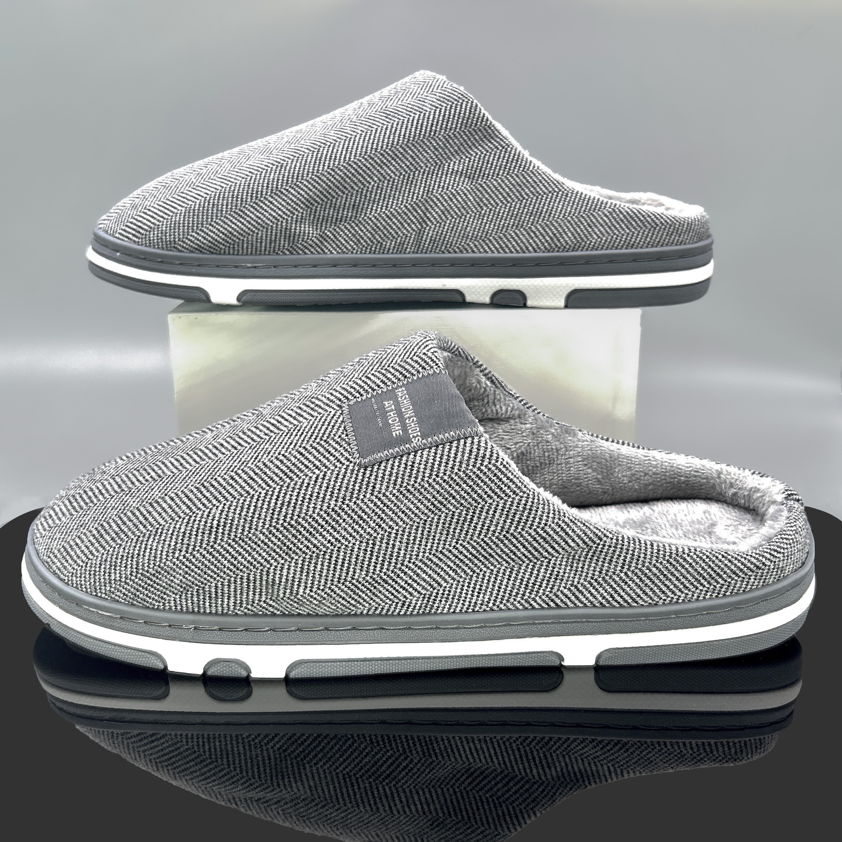 ASHALI Pantoufles d'hiver chaudes pour hommes et femmes - Confortables, élégantes et faciles à enfiler pour un usage intérieur