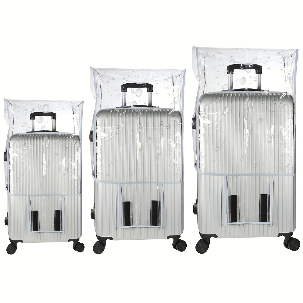 TEMU 3pcs Suitcase Cover Protectors Pvc Luggage Cover For Suitcases