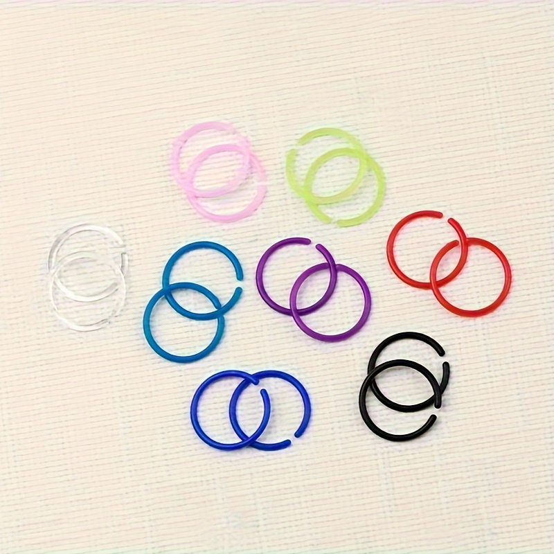 16pcs Colorful Anti-Blocking Invisible Ear Studs - Resin Ear Cuffs for Relief