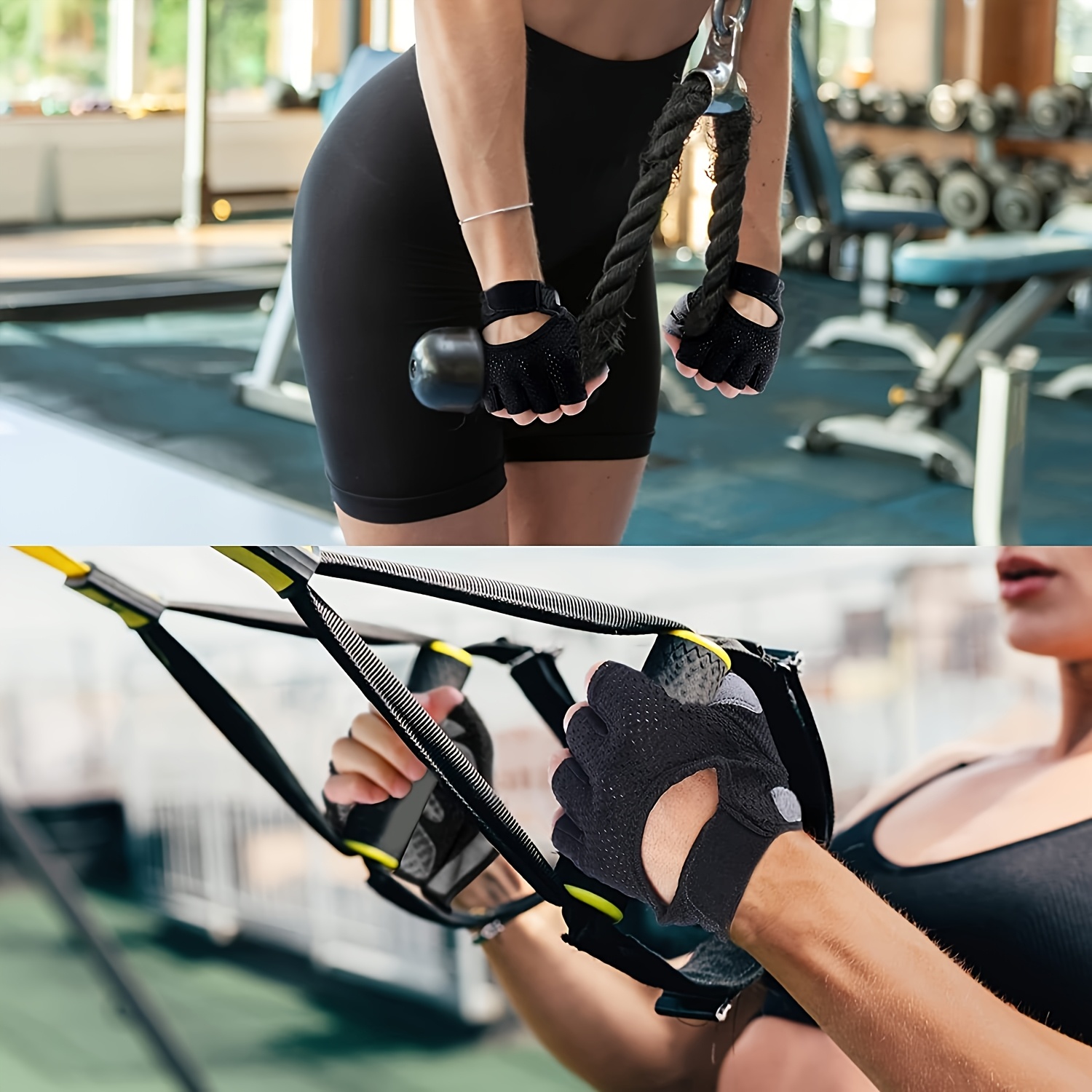 Hand Protector Resistance Band Workout Gloves Unisex Weightlifting