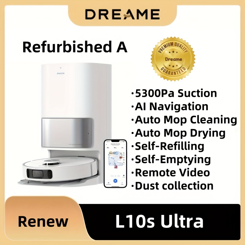 Dreame L10s Ultra Robot Vacuum And Mop Combo With Auto-mop Cleaning & Drying, Self- & Self-emptying Base, 5300pa Powerful Suction, Mapping, Alexa Compatible, App Robot Vacuum Suitable For Cleaning