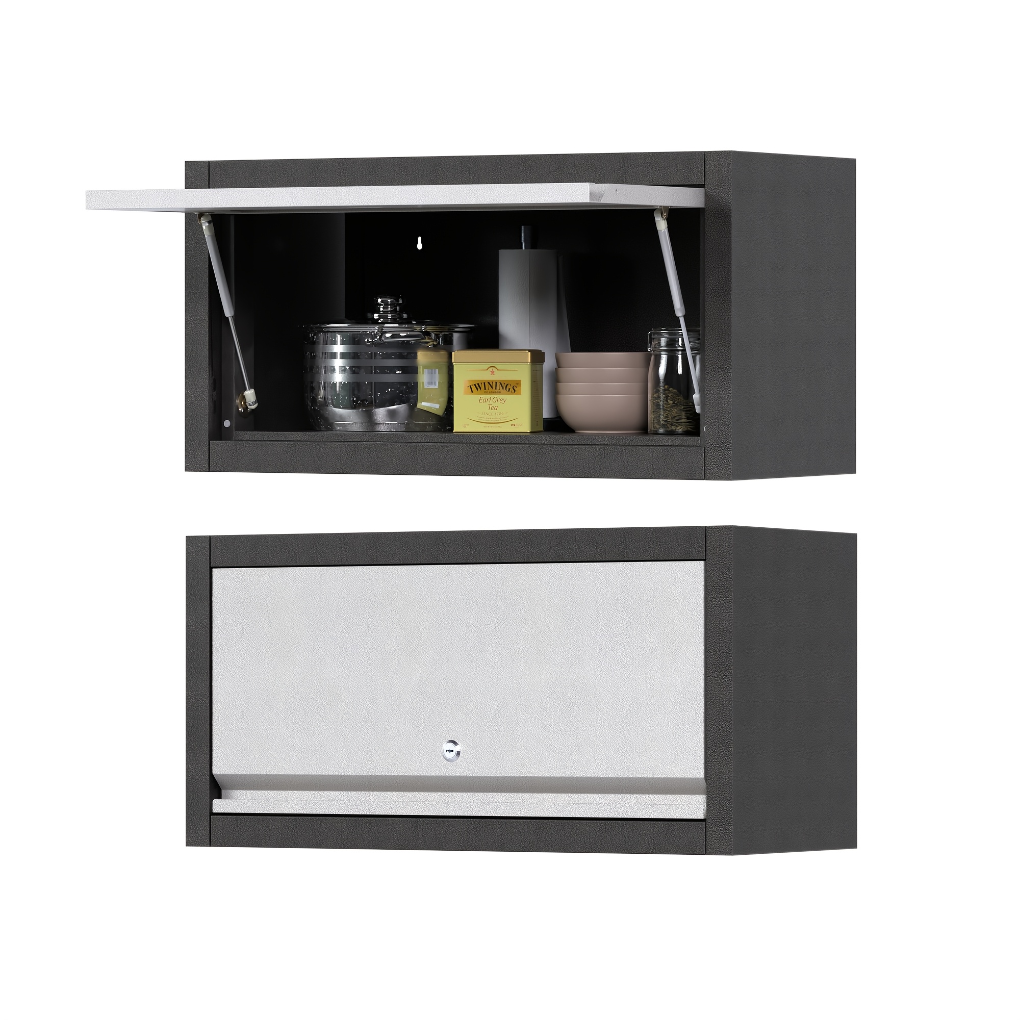 Metal Wall Cabinet, Tool Cabinet With Door, Lockable Metal Wall Cabinet, Suitable For Garage And Workshop