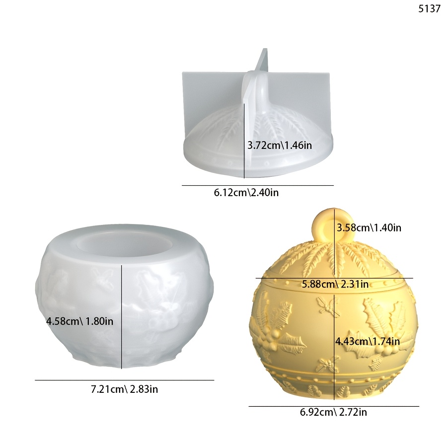 TEMU Moules en silicone pour bocal de rangement de Noël, lot de 2 au choix