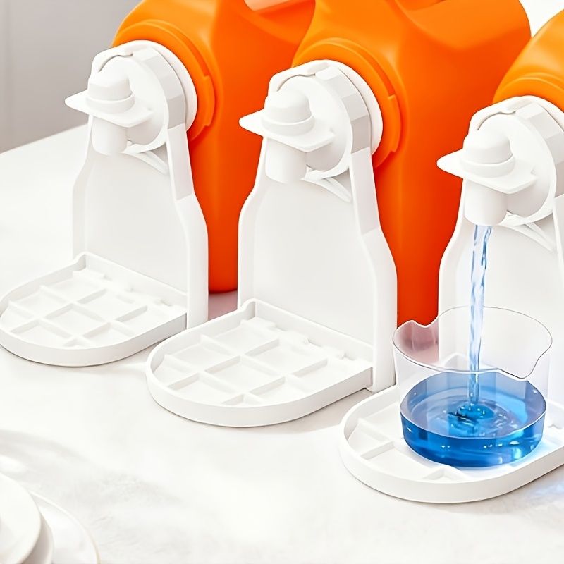 3pcs Leakproof Laundry Detergent Dispenser Cup Holder, Anti-tipping With Tray, Washing Machine Cleaner Box, Overwashing Machine Storage Rack