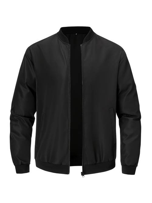 mens lightweight jacket casual windbreaker bomber zip up coat with pocket