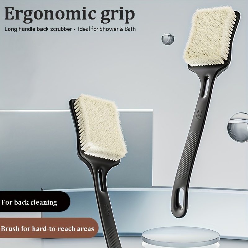   long handle back scrubber shower brush exfoliating bath brush with stiff soft bristles anti   for women men elderly hanging hole for storage body scrubber for   reach areas Product details 0