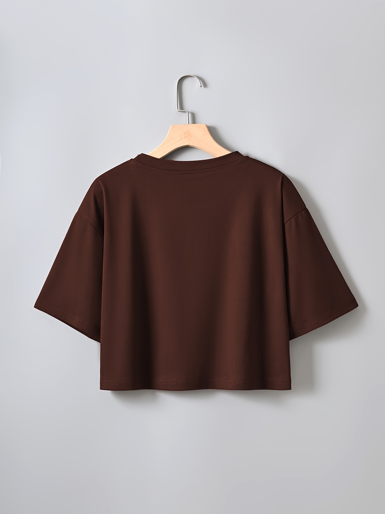 AMDOLE Damen Langarm Top - Bequemes Crop Top Mit Rundhalsausschnitt