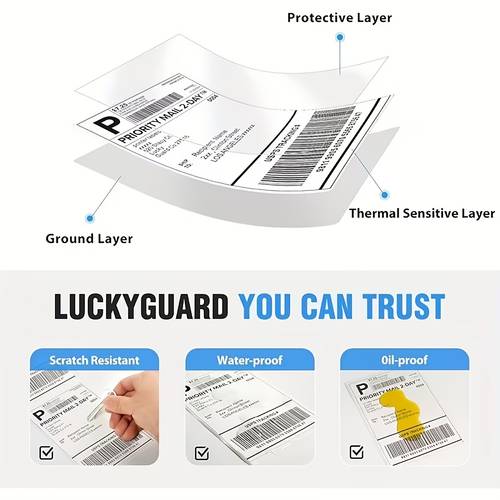 lot de 505 feuilles détiquettes dexpédition pliables 10,16 x 15,24 cm, qualité , avec limpression thermique