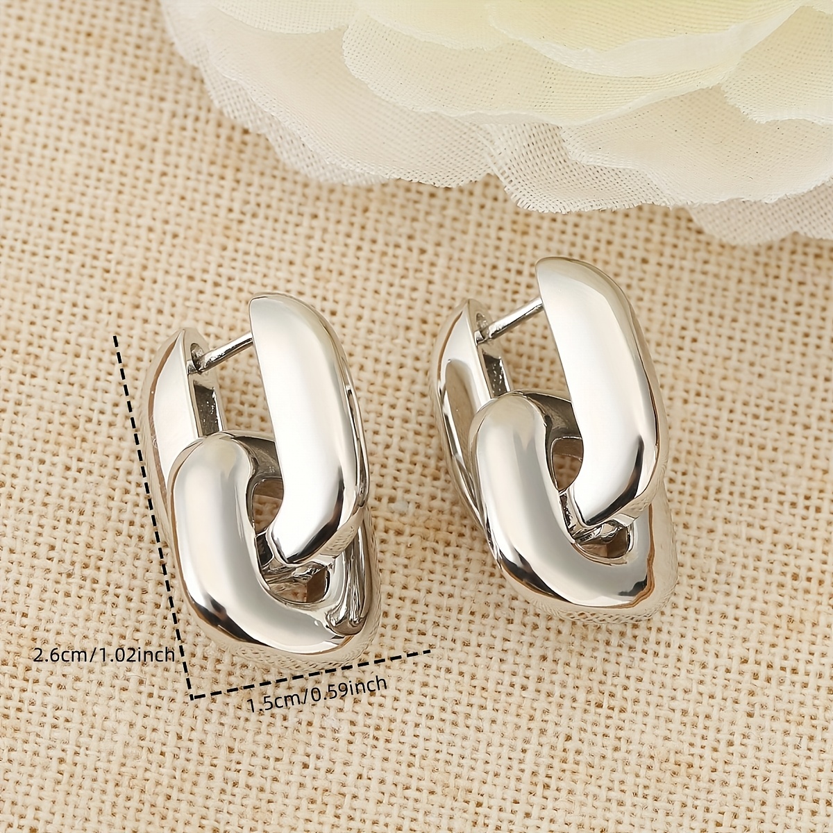 E-shop 1 Paar Europäische Kupfer Geometrische Ohrringe für Damen & Herren – Minimalistische Elegante Hängeohrringe für Hochzeit, Verlobung, –