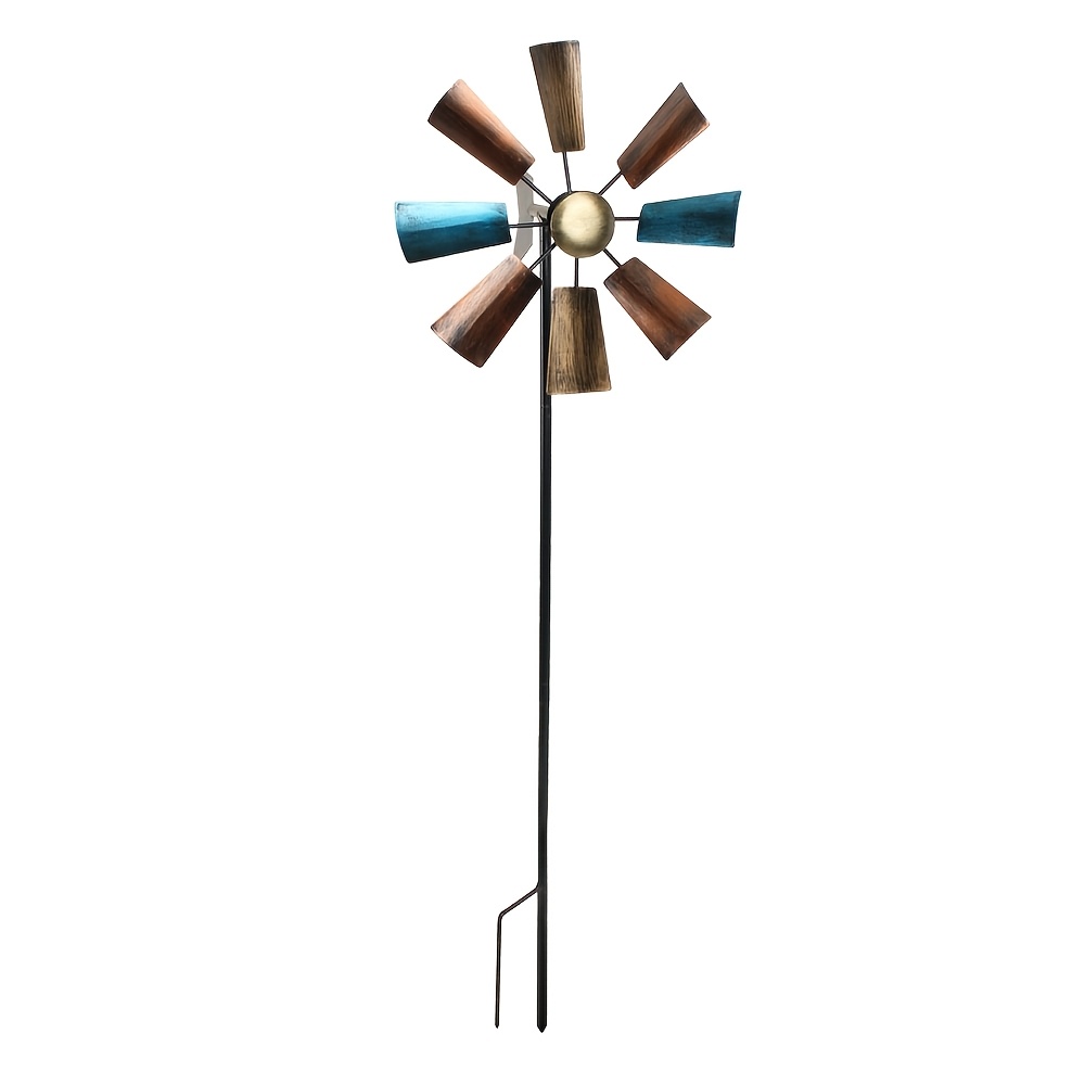 Creative Metal Windmill Outdoor Decor Garden Ornament Plane-shaped Windmill Fashionable