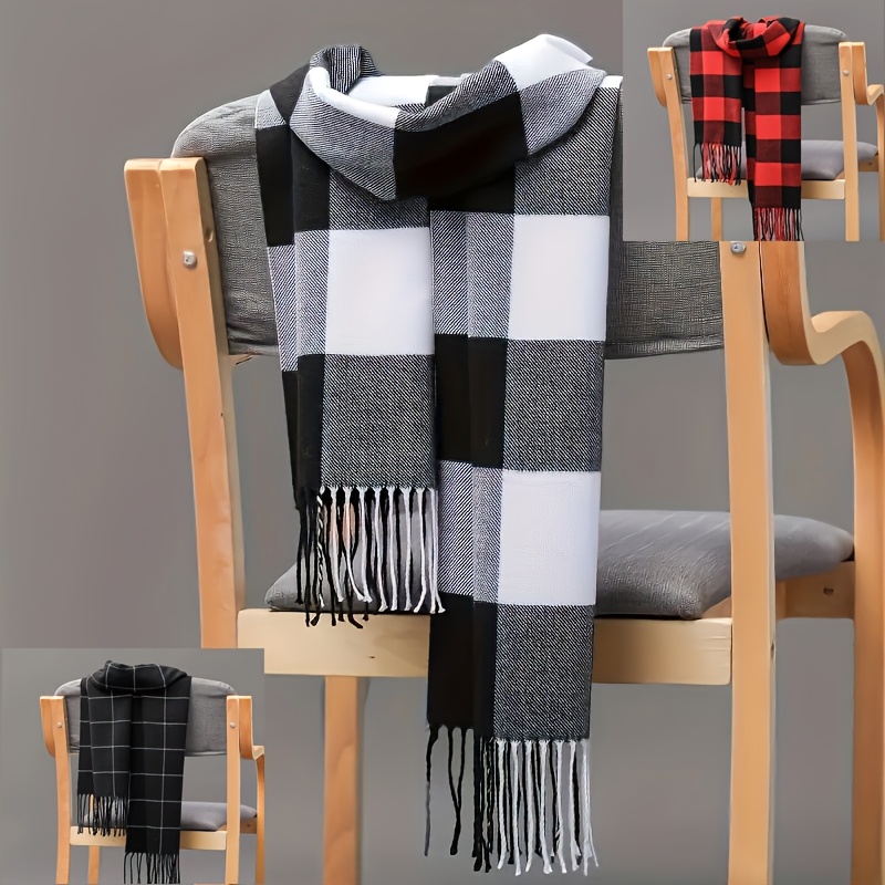 

Scarf: Men's And Women's Winter - Soft Polyester, Tassel , Suitable For Couples To Relax And