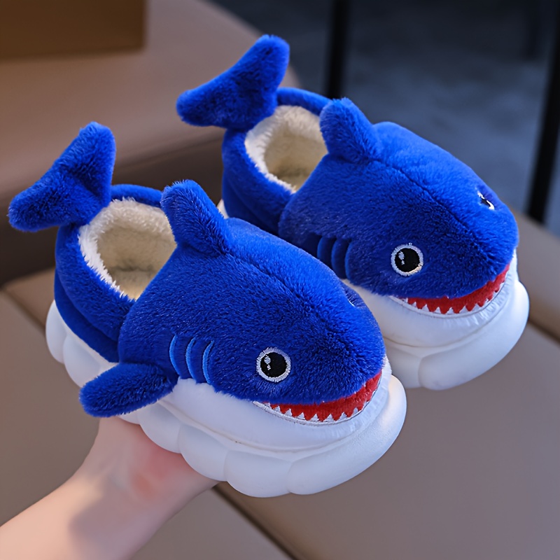 1 pair cute cartoon   plush slippers for boys and girls   shoes indoor non slip slippers autumn  