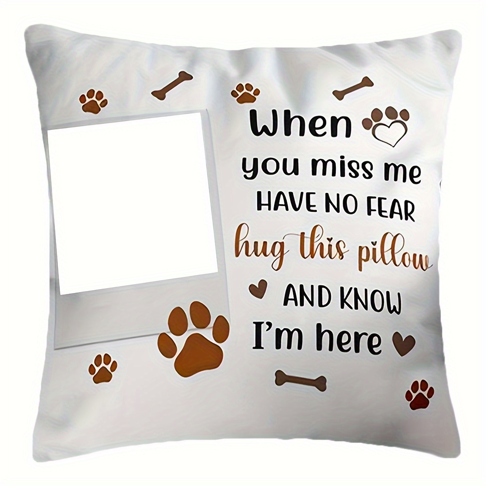 

(custom) 1pc, Custom Dog Pillow, Personalized Dog Pillow Case, Dog And Cat Mom Gifts, Throw Pillows, Sympathy Gifts For Loss Of Dog, Pet Loss Gifts18x18 Inch