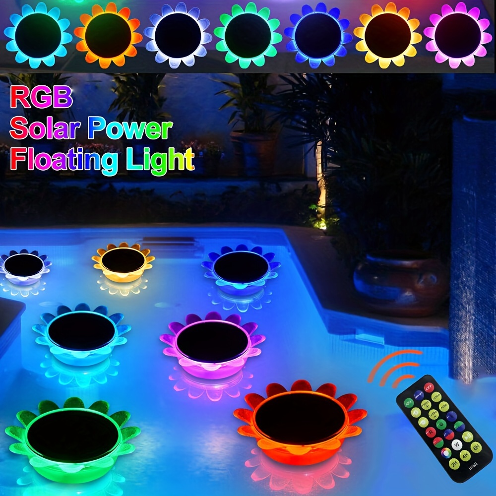 

1pc, Swimming Pool Light, Solar Floating Light Configuration, Multi-color Led Waterproof Outdoor Garden Light Suitable For Holiday Parties