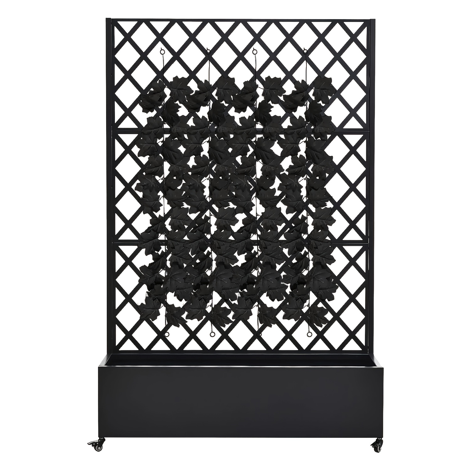 TEMU 3pcs Decorative Vines - Total Length 118.11 Inches Artificial Maple Leaf Wreath - Black Outdoor Fake Greenery, Suitable For , Gardens,