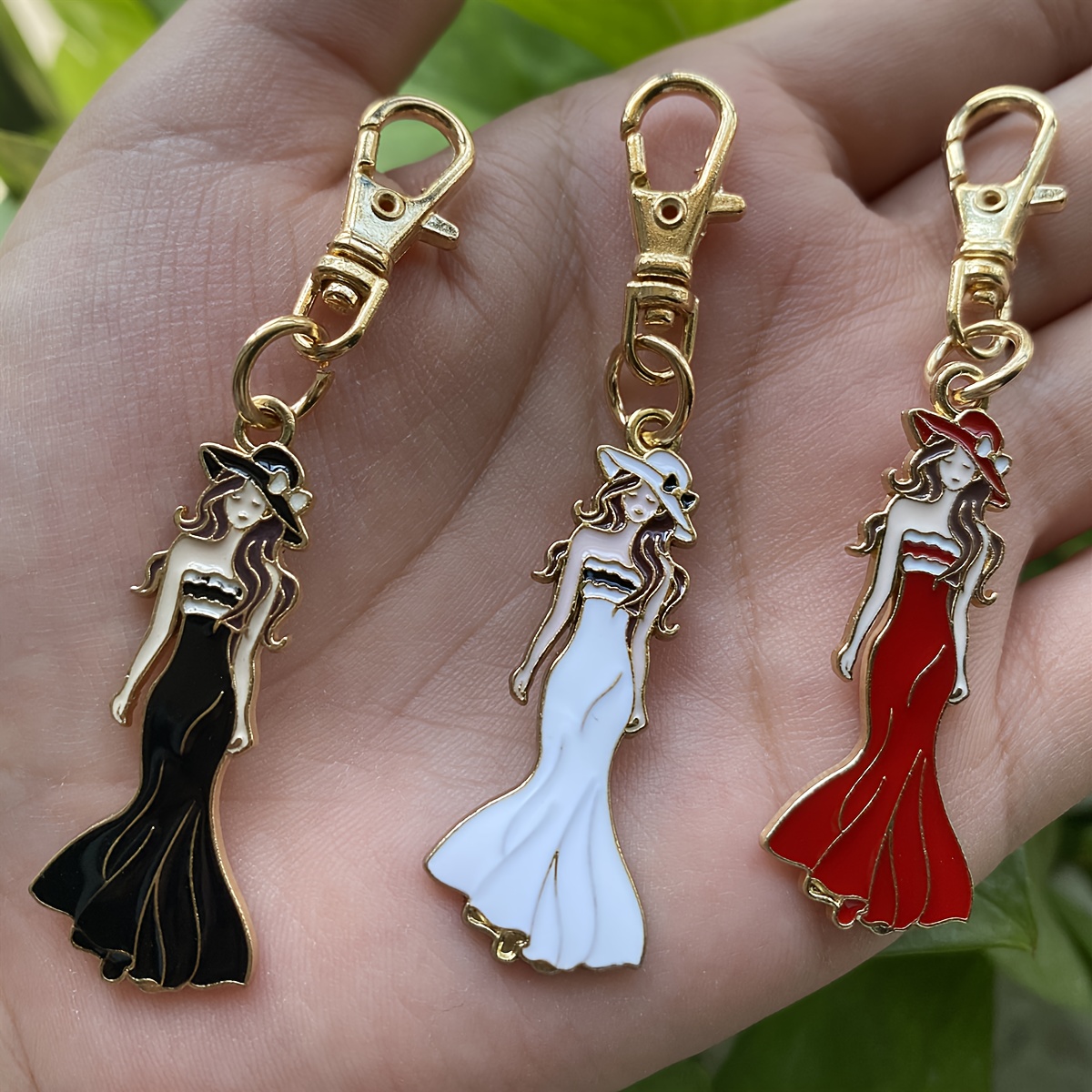 Image of 3pcs Fashion Women Keychain Pendant - Valentine's Day, Christmas Party Additions, Holiday Gifts