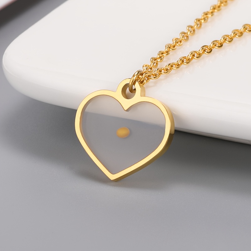 TEMU 1 Collana con ciondolo in acciaio inossidabile, classica, e unica, con semi di , gioielli, da indossare , regalo di Capodanno